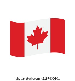 Flag of Canada vector emoji banner wave Canadian Maple Leaf