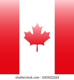 Flag of Canada. Vector illustration.