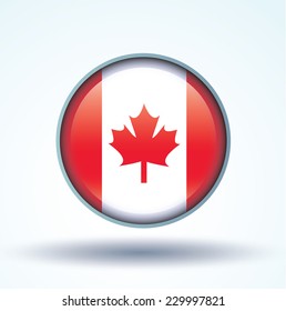  Flag of Canada, vector illustration
