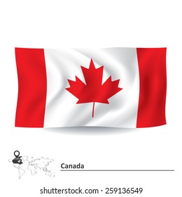 Flag of Canada - vector illustration