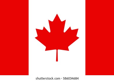 Flag of Canada, vector illustration