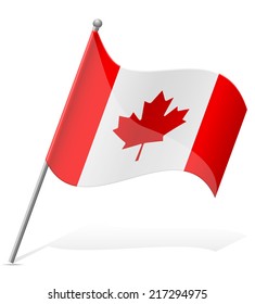 flag of Canada vector illustration isolated on white background