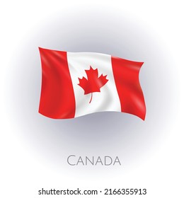 Flag of canada. Vector illustration on white background.