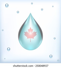 Flag of Canada water drop