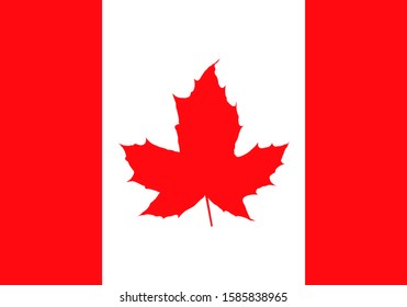 flag of Canada white and red