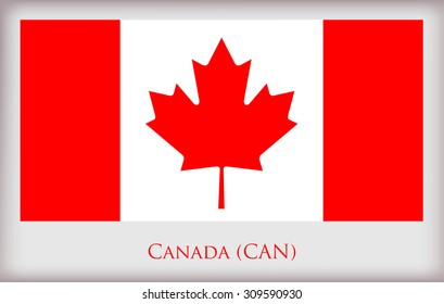 Flag of Canada.Canadian flag vector illustration.