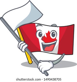 With flag flag canadian with in the character