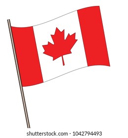 Flag of Canadian , Canadian Flag Icon vector illustration