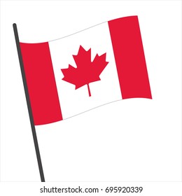 Flag of Canadian , Canadian Flag Icon vector illustration