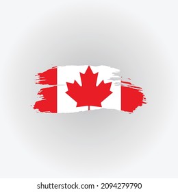 Flag of Canda with brush stroke,brush,effcets