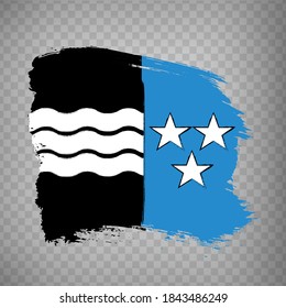 Flag Canton of Aargau brush strokes. Flag of  Aargau on transparent background for your web site design, app, UI. Switzerland. EPS10.