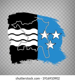 Flag of Canton of Aargau from brush strokes. Blank map Canton of Aargau.  Switzerland. High quality map and flag for your web site design, app  on transparent background.  EPS10.