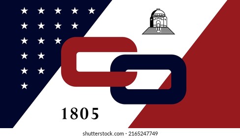 Flag of Canton - Ohio - United States emblem graphic element Illustration template design
