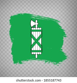 Flag Canton of St. Gallen brush strokes. Flag of  St. Gallen on transparent background for your web site design, app, UI. Switzerland. EPS10.