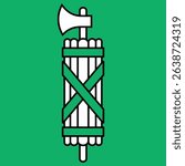 The Flag of Canton of St. Gallen, one of the 26 cantons of Switzerland. 
