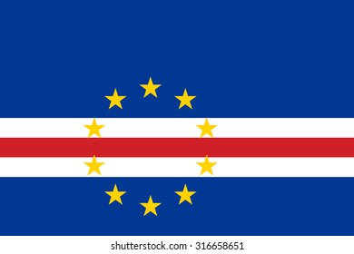 Flag of Cape Verde. 