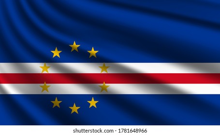 Flag of Cape Verde background template.