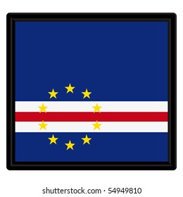 Flag of Cape Verde with black frame