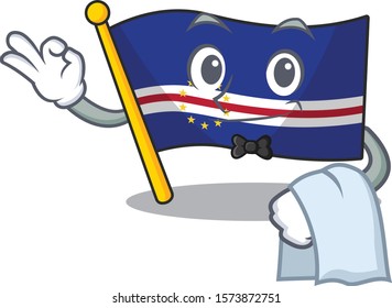 Flag cape verde Character on A stylized Waiter look