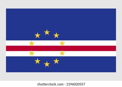 Flag of Cape Verde, the correct color and size of the national Cape Verde flag