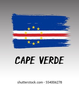 Flag Of Cape Verde  - Grunge