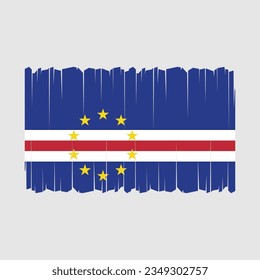 Flag of Cape Verde national country symbol vector illustration