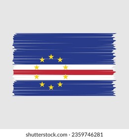 Flag of Cape Verde national country symbol Vector illustration