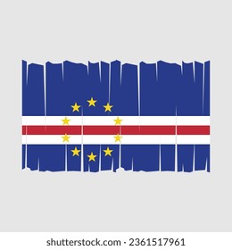 Flag of Cape Verde national country symbol Vector illustration