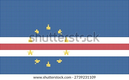 Flag of Cape Verde pixel art of dots