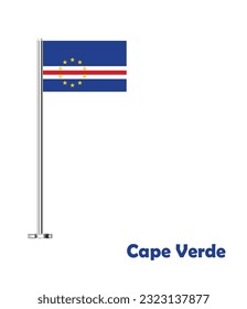 Flag of Cape Verde, Table Flag of Cape Verde, Vector Illustration.