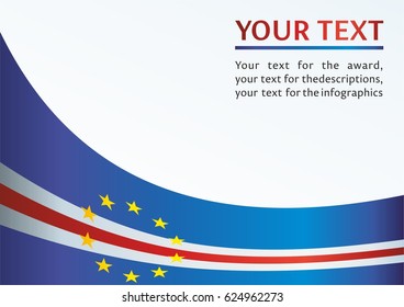 Flag of Cape Verde, template for the award, an official document with the flag of Cape Verde