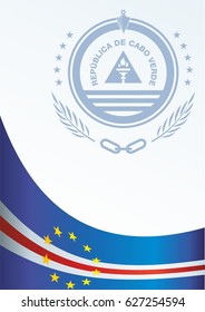 Flag of Cape Verde, template for the award, an official document with the flag and the symbol of the Cape Verde