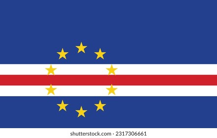 Flagge von Kap Verde - Vektorgrafik.