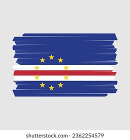 Flag of Cape Verde Vector Illustration