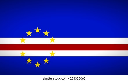 Flag of Cape Verde. Vector illustration.
