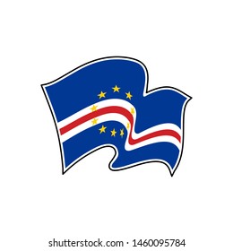 Flag of Cape Verde. Cape Verde vector flag. National symbol of Cabo Verde