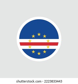 Flag of Cape Verde. Cape Verdian striped flag with a ring of 10 stars. Symbol of the Republic of Cape Verde.