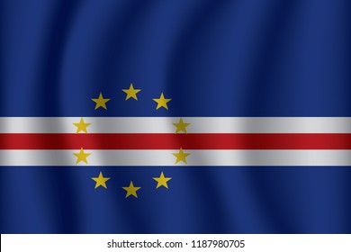 Flag of Cape Verde.Cape Verde Icon vector illustration eps10.