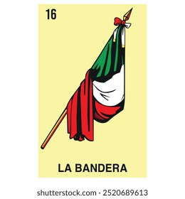 JUEGO DE LOTERÍA MEXICANA DE TARJETAS DE BANDERA