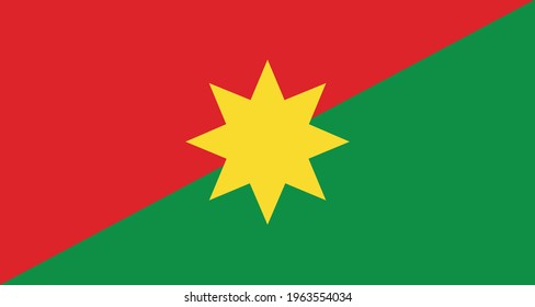 Flag of Casanare - Colombia outline silhouette vector illustration
