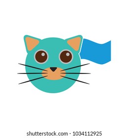Flag Cat Logo Icon Design