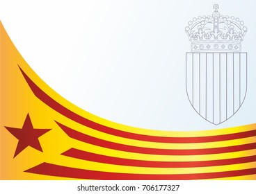 Flag of Catalonia, Autonomous communities of Spain, is an unofficial flag Catalan separatists, template for the award, an official document with the flag and the symbol of Catalonia