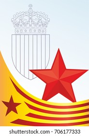 Flag of Catalonia, Autonomous communities of Spain, is an unofficial flag Catalan separatists, template for the award, an official document with the flag and the symbol of Catalonia