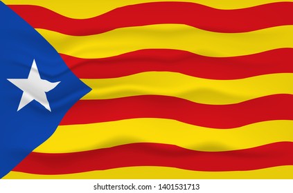 Flag of Catalonia background Vector illustration