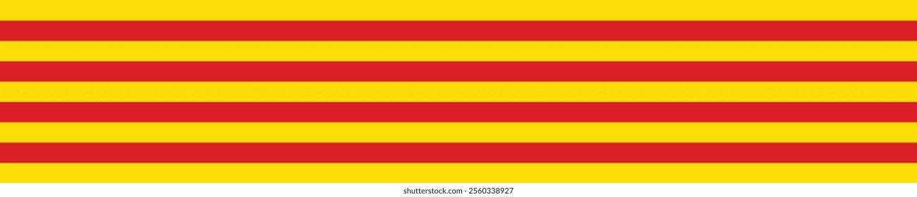 Flag of Catalonia. Catalonia banner. Catalonia flag long banner digital vector illustration.