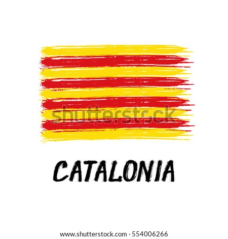 Flag Of Catalonia  - Grunge