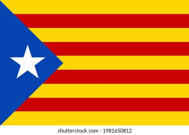 Flag of Catalonia. National symbol in vector.