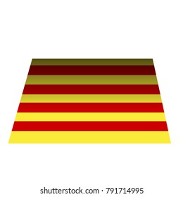 Flag of Catalonia on a white background, Vector illustration