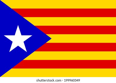 Flag of Catalonia. Vector illustration.