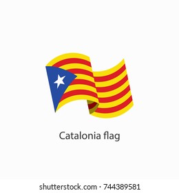 Flag of Catalonia vector illustration. Referendum Catalonia flag. Independence of Catalonia.